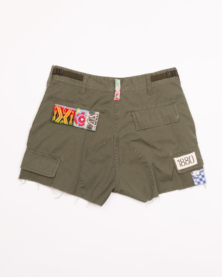 Olive Totally Patched Up Shorts – Riley 1880